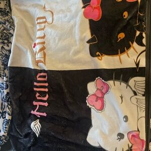 Hello kitty angel vs devil plush throw